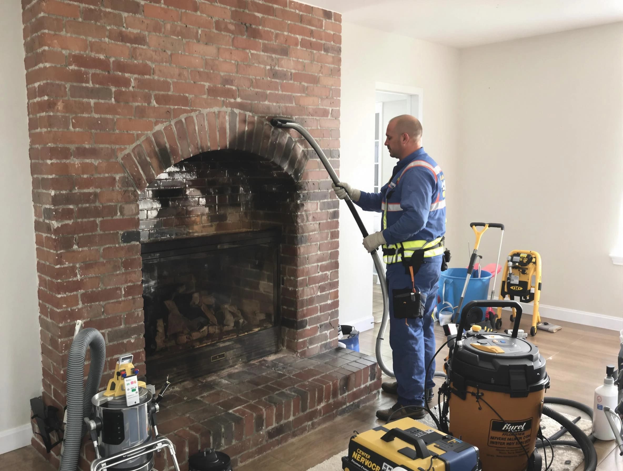 Edison Chimney Sweep expert performing detailed chimney sweep in Edison, NJ